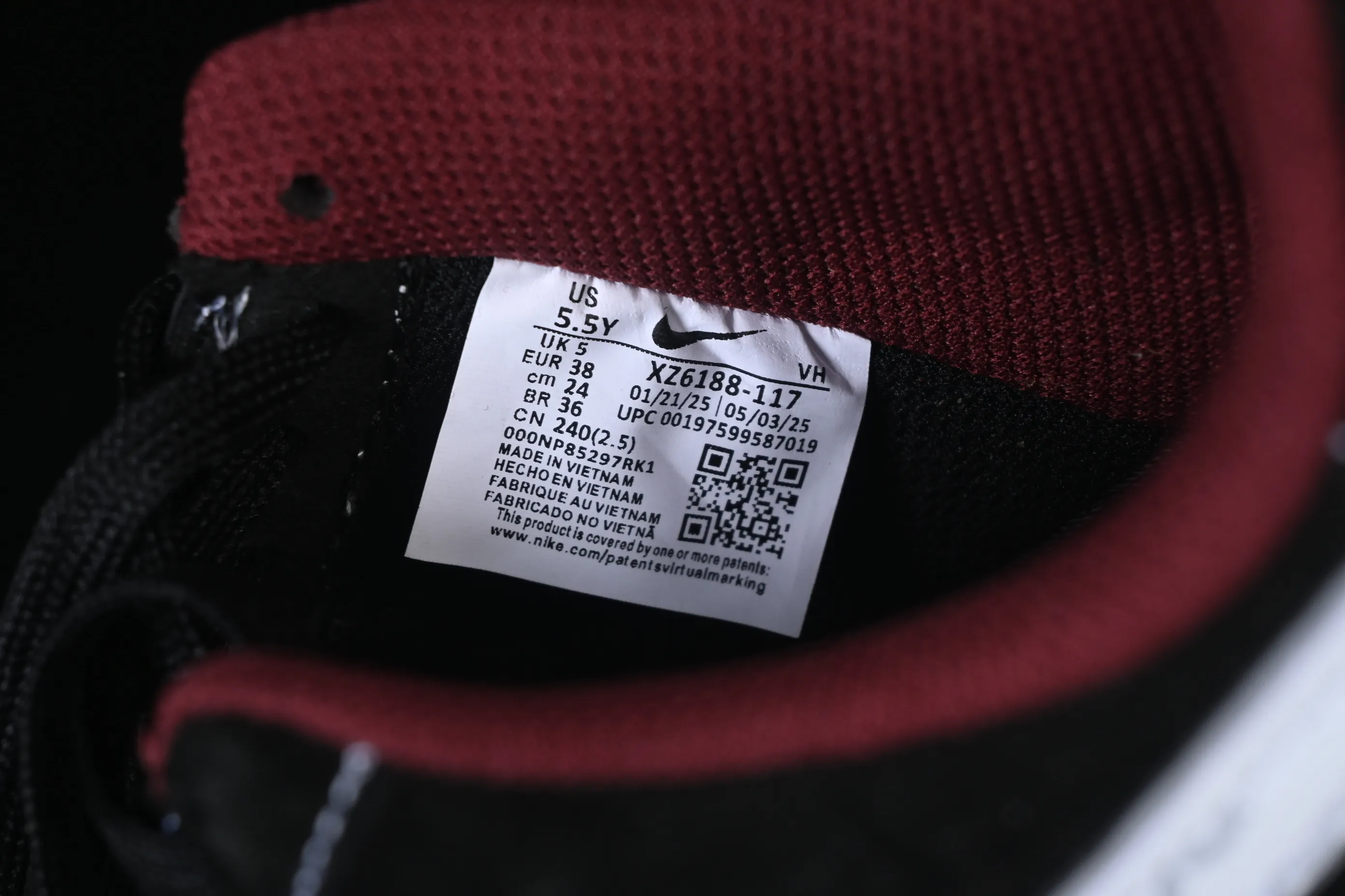 All categories Nk Air Force 1 Air Force series Nk Air Force 1 Low Air Force low top Nike Air Force 1'07 Low Supreme joint black and red grimace Air Force 1 low top casual sneakers XZ6188-117